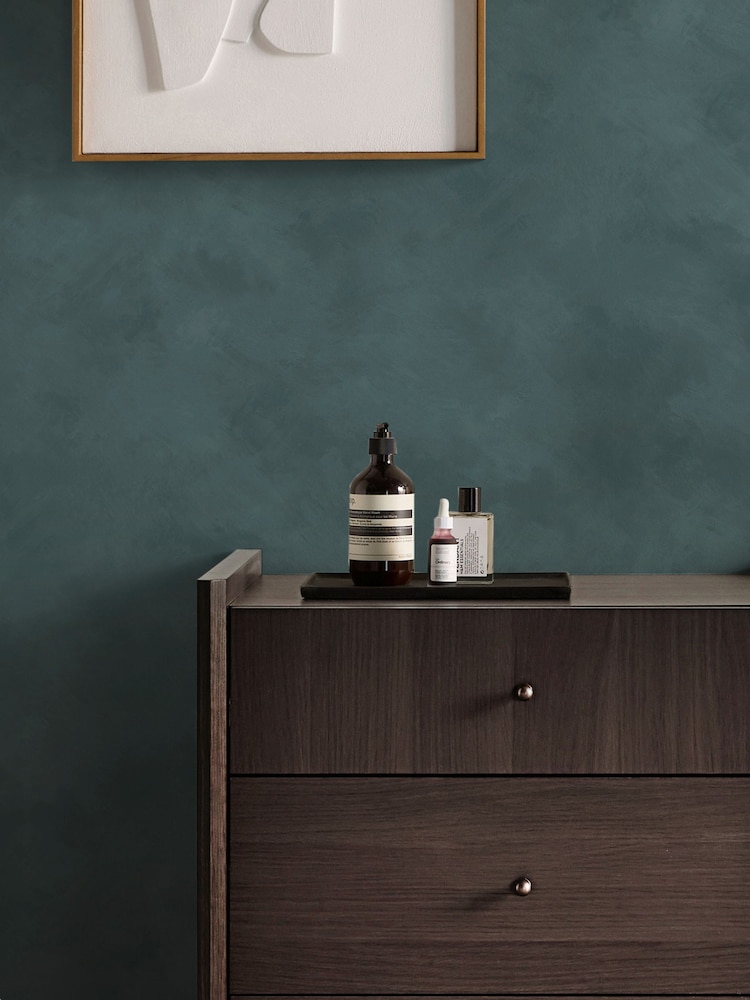 MADE.COM Teal Limewash Shae A4 Wallpaper Sample - Image 4 of 4