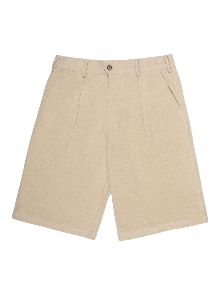Prohibited Brown Podium Double Pleated Shorts - Image 5 of 5 Prohibited Brown Podium Double Pleated Shorts - Image 5 of 5