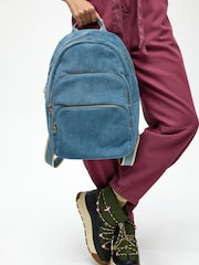 올리버 보나스 하퍼 라이트 블루 코듀로이 트리플 지퍼 백팩 - 7의 이미지 7