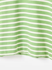 Oliver Bonas Brown Green & White Striped Heart Embroidered Long Sleeve Top - Image 3 of 6