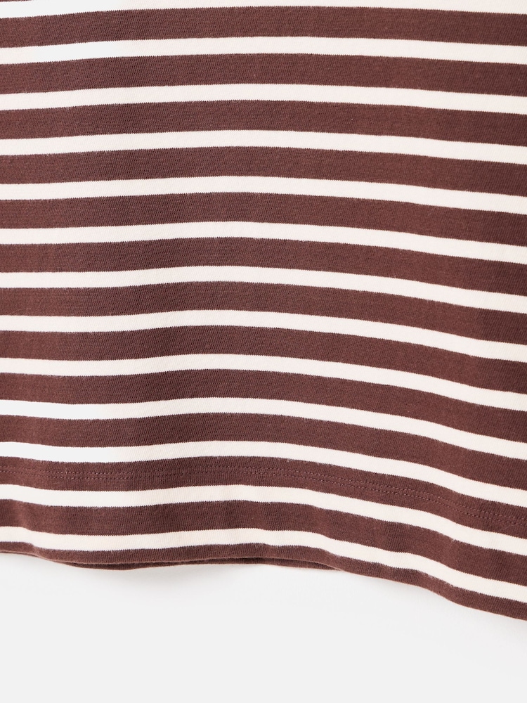Oliver Bonas Brown Brown Striped Heart Embroidered Long Sleeve Top - Image 7 of 7 Oliver Bonas Brown Brown Striped Heart Embroidered Long Sleeve Top - Image 7 of 7