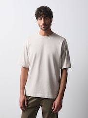 Neutral Marl Relaxed Fit Heavyweight T-Shirt - Image 1 of 4