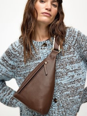 Oliver Bonas Brown Brooke Chocolate Brown Belt Bag - Image 7 of 7