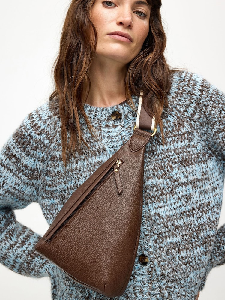 Oliver Bonas Brown Brooke Chocolate Brown Belt Bag - Image 7 of 7