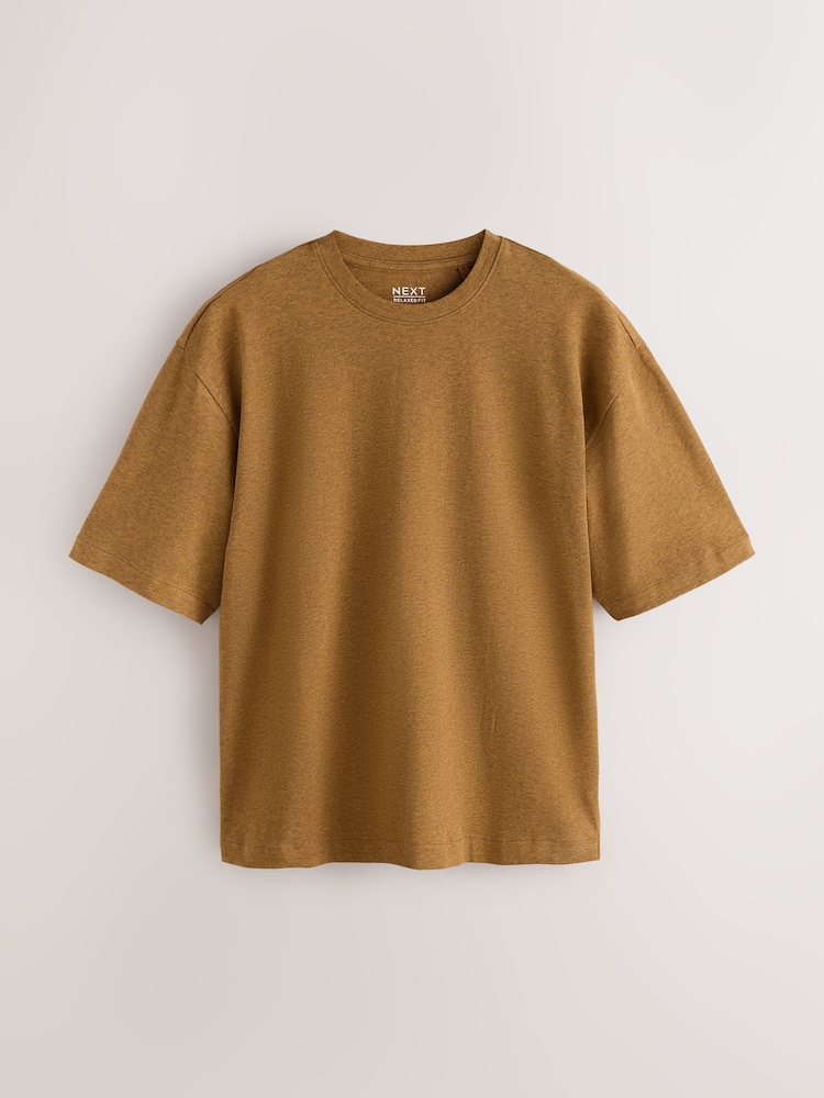 Yellow Marl Relaxed Fit Heavyweight T-Shirt - Image 1 of 3 Yellow Marl Relaxed Fit Heavyweight T-Shirt - Image 1 of 3