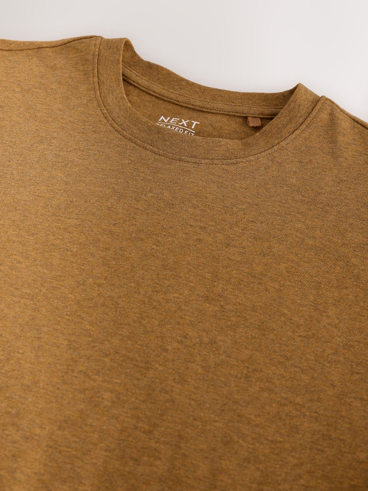Yellow Marl Relaxed Fit Heavyweight T-Shirt - Image 3 of 3 Yellow Marl Relaxed Fit Heavyweight T-Shirt - Image 3 of 3