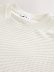 Ecru White Textured T-Shirt - Image 7 of 8