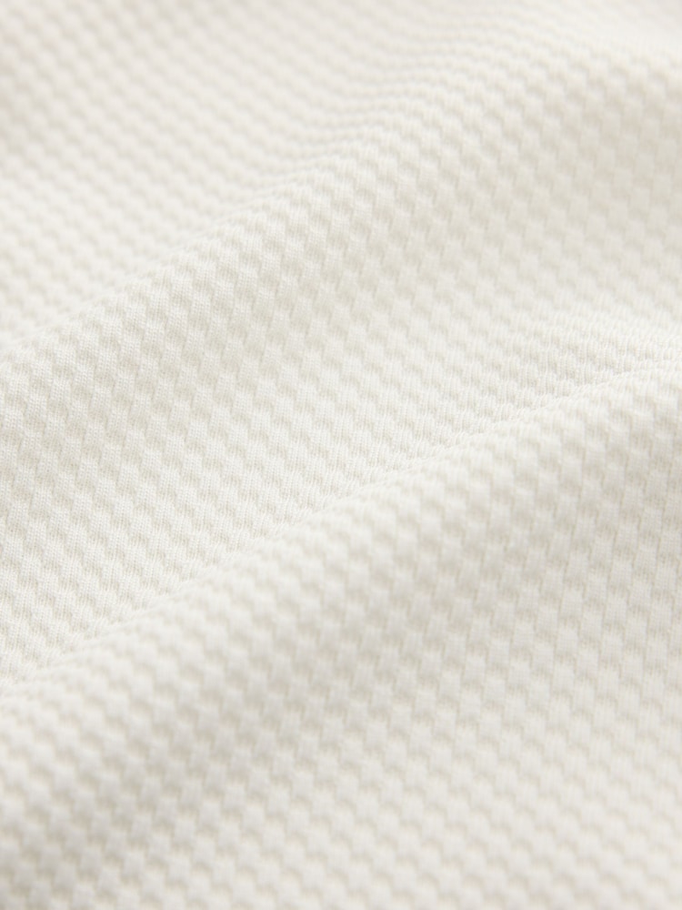 Ecru White Textured T-Shirt - Image 8 of 8