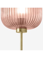 MADE.COM Pink Briz Ribbed Glass Table Light - Image 4 of 7