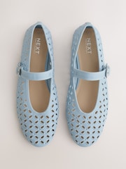 Blue Forever Comfort® Broderie Mary Janes - Image 1 of 5
