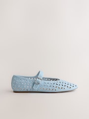 Blue Forever Comfort® Broderie Mary Janes - Image 2 of 5