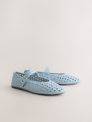 Blue Forever Comfort® Broderie Mary Janes - Image 3 of 5