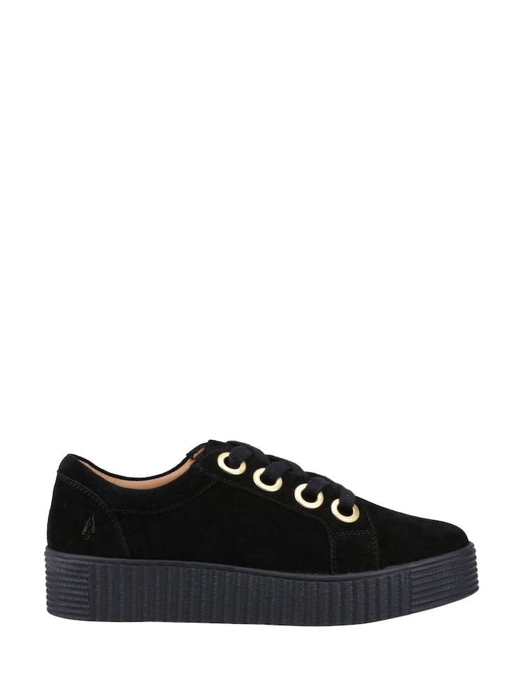 Hush Puppies Black Tamsin Suede Trainer - Image 1 of 4 Hush Puppies Black Tamsin Suede Trainer - Image 1 of 4