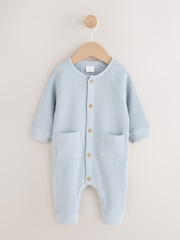 Bleu - Barboteuse texturée pour bébé (0mois-3ans) - Image 1 de 5