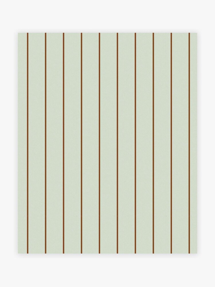 MADE.COM Mint Chocolate Kyria Stripe 10M Wallpaper - Image 1 of 2