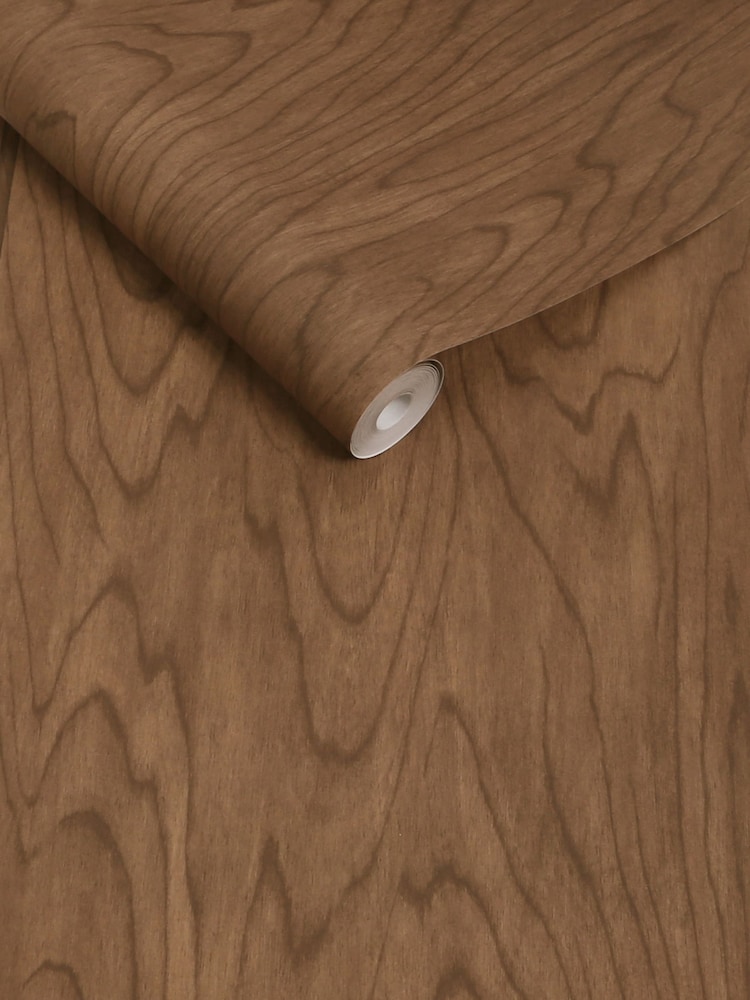MADE.COM Mid Tone Timber Orly 10M Wallpaper - Image 2 of 2