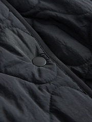 Crna - Long Quilted Jacket - Slika 9 od 10