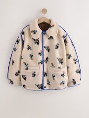 Brown/Floral Reversible Borg Quilted Jacket - Image 9 of 11