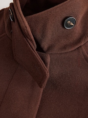 Chocolate Brown Belted Unlined Coat - Image 3 of 3