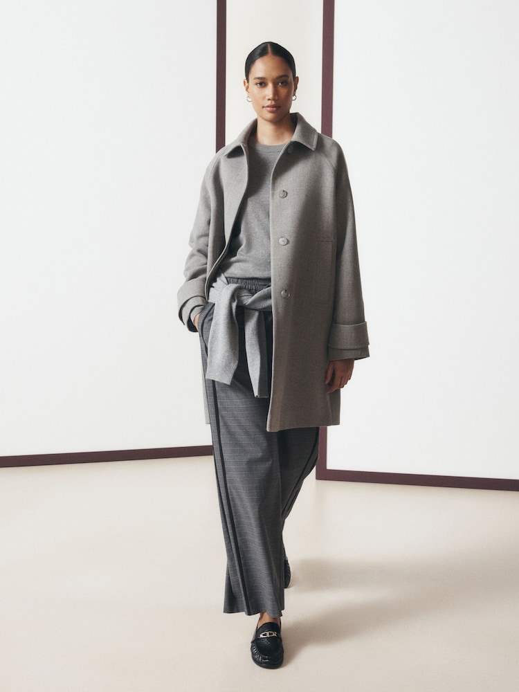 Grey Classic Dolly Coat - Image 2 of 8 Grey Classic Dolly Coat - Image 2 of 8