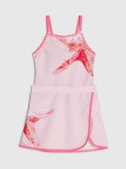 River Island Pink Starfish 2 Piece Swimsuit & Skirt Set - Image 3 of 5