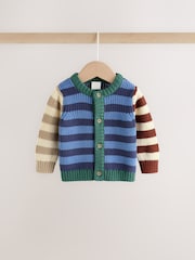 Blue Stripe Knitted Cardigan and Legging Baby Set (0mths-2yrs) - Image 2 of 10