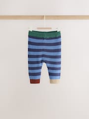 Blue Stripe Knitted Cardigan and Legging Baby Set (0mths-2yrs) - Image 3 of 10