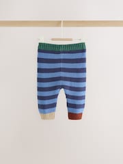 Blue Stripe Knitted Cardigan and Legging Baby Set (0mths-2yrs) - Image 6 of 10