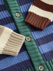 Blue Stripe Knitted Cardigan and Legging Baby Set (0mths-2yrs) - Image 9 of 10