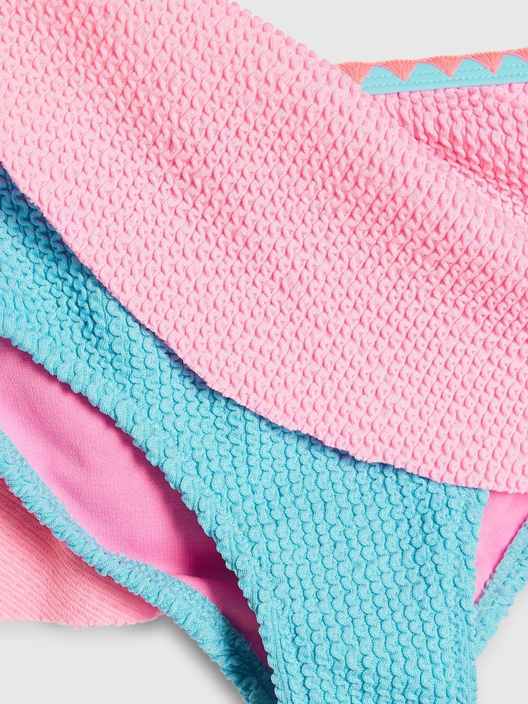 River Island Pink Bow Textured 3 Piece Bikini & Skirt Set - Image 5 of 5 River Island Pink Bow Textured 3 Piece Bikini & Skirt Set - Image 5 of 5
