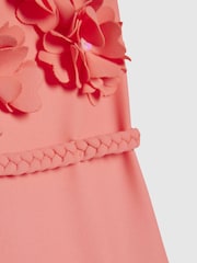 River Island Pink 3D Flower Tutu Swimsuit - Image 3 of 4