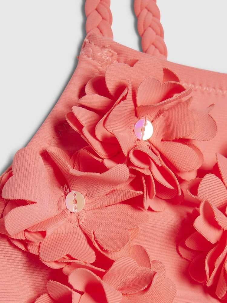River Island Pink 3D Flower Tutu Swimsuit - Image 4 of 4 River Island Pink 3D Flower Tutu Swimsuit - Image 4 of 4