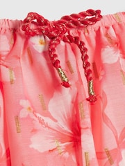 River Island Pink Hibiscus Bow Puff Sleeve Top & Rara Skirt Set - Image 4 of 4
