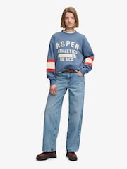 Superdry Blue Preppy Ski Sweatshirt - Image 4 of 7