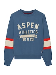 Superdry Blue Preppy Ski Sweatshirt - Image 6 of 7