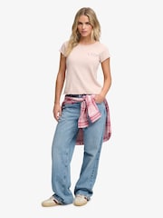 Superdry Pink Ath Ess Slub Graphic T-Shirt - Image 3 of 6
