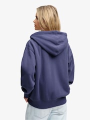 Superdry Blue Luxe Fur Lined Zip Hoodie - Image 4 of 7