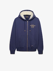 Superdry Blue Luxe Fur Lined Zip Hoodie - Image 5 of 7