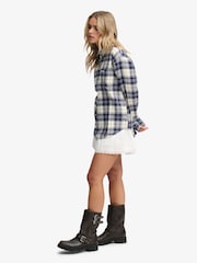 Superdry Blue Check Flannel Relaxed Shirt - Image 5 of 5