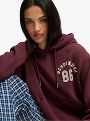 Superdry Maroon Red Athletic Applique Track Top - Image 4 of 8