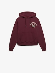 Superdry Maroon Red Athletic Applique Track Top - Image 6 of 8