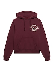 Superdry Maroon Red Athletic Applique Track Top - Image 8 of 8