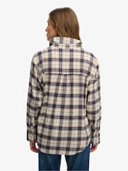 Superdry White Check Flannel Relaxed Shirt - Image 4 of 7