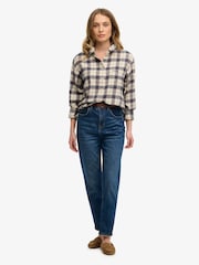 Superdry White Check Flannel Relaxed Shirt - Image 5 of 7