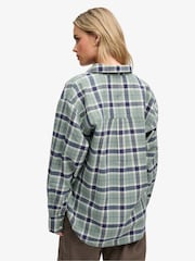 Superdry Green Check Flannel Relaxed Shirt - Image 2 of 5