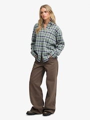 Superdry Green Check Flannel Relaxed Shirt - Image 3 of 5