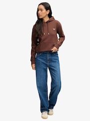 Superdry Brown Signature Emb Hoodie - Image 1 of 6