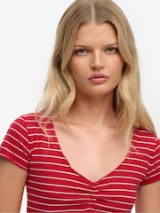 Punainen - Superdry Athletic Essentials -pitkähihainen gobe-toppi - Kuva 5 / 7