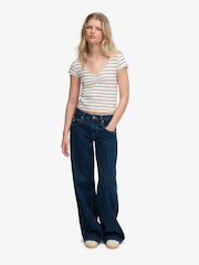 Valkoinen - Superdry Athletic Essentials -pitkähihainen gobe-toppi - Kuva 3 / 8