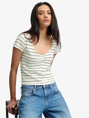 Valkoinen - Superdry Athletic Essentials -pitkähihainen gobe-toppi - Kuva 4 / 8